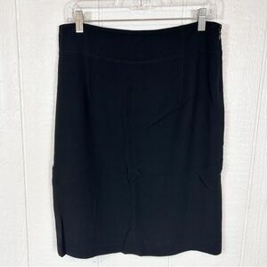 Jigsaw Black Pencil Skirt Wool Blend Size 12